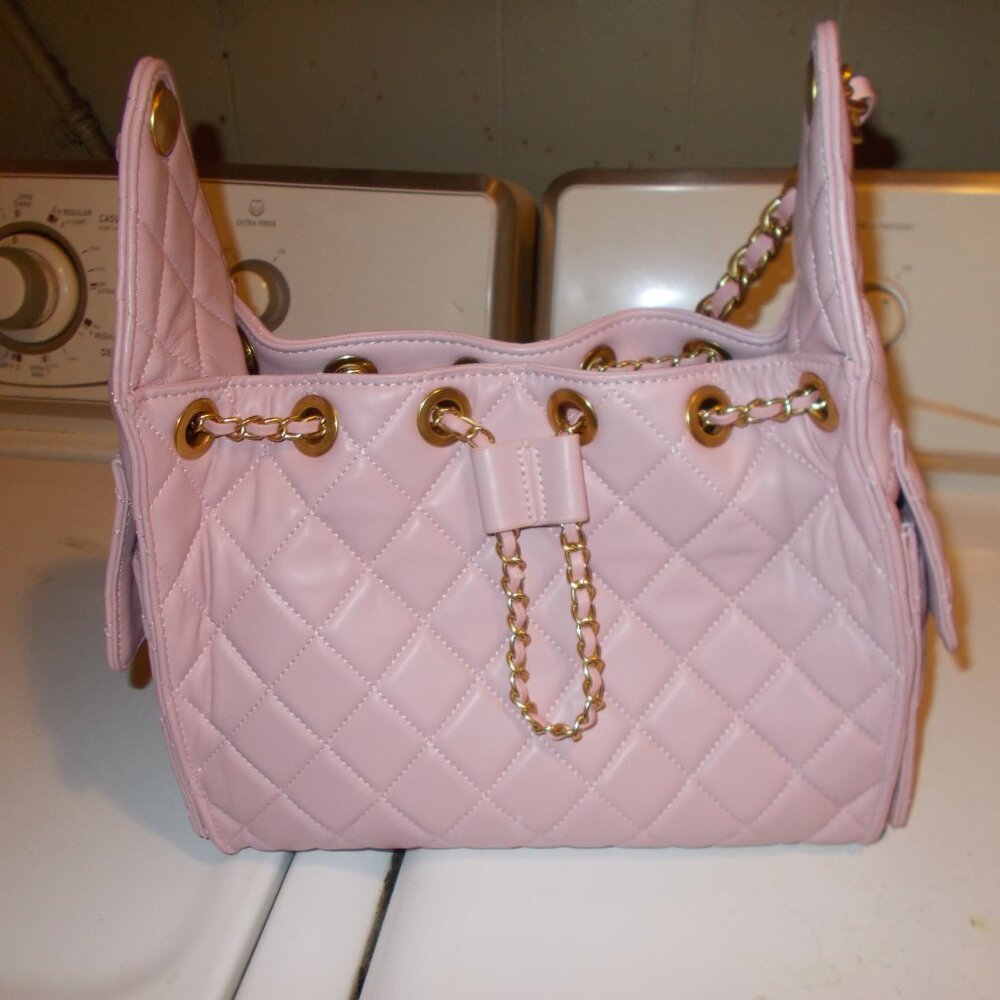Pink Quilted Handbag